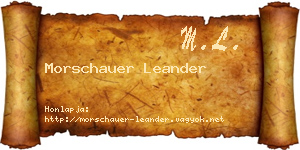 Morschauer Leander névjegykártya